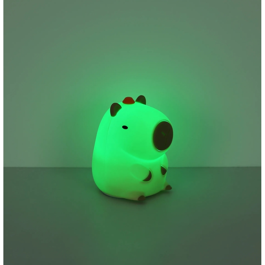 Globo - LED RGBW dimbaar, oplaadbaar nachtlampje voor kinderen LED/1,5W/5V 1200 mAh capibara