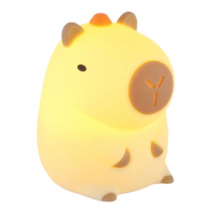Globo - LED RGBW dimbaar, oplaadbaar nachtlampje voor kinderen LED/1,5W/5V 1200 mAh capibara