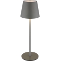 Globo - 3-in-1 dimbare LED aanraakgevoelige oplaadbare buitentafellamp 3W/5V 3000/4000/5000K IP54 1800 mAh grijs