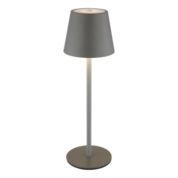 Globo - 3-in-1 dimbare LED aanraakgevoelige oplaadbare buitentafellamp 3W/5V 3000/4000/5000K IP54 1800 mAh grijs