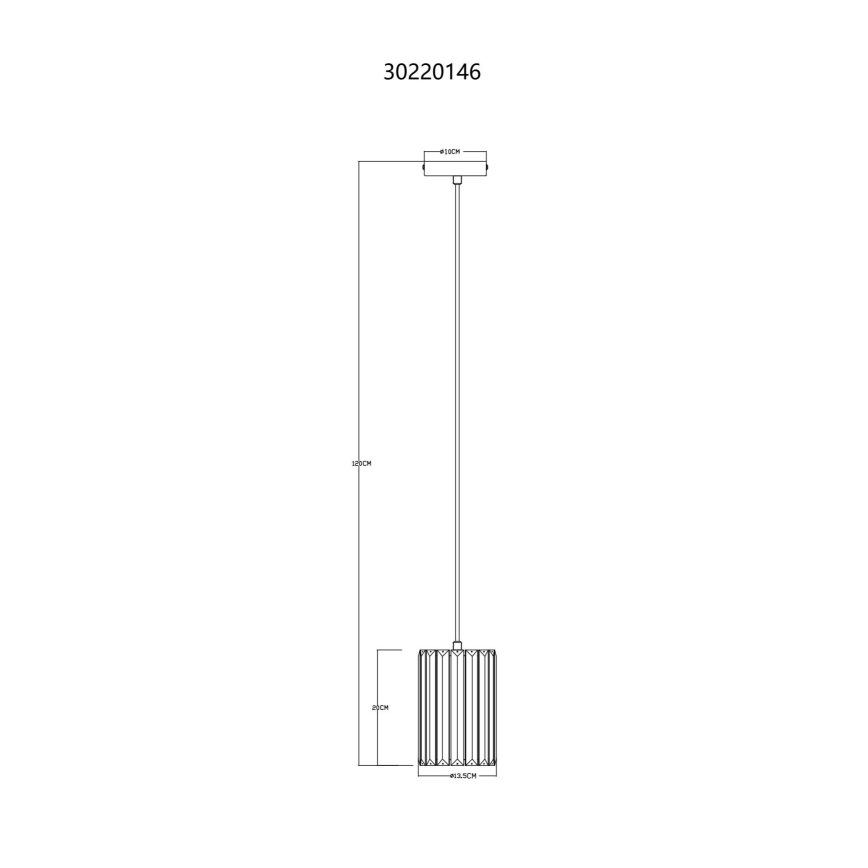 Globo - Hanglamp aan een koord 1xE27/60W/230V diameter 13,5 cm