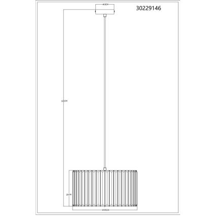 Globo - Hanglamp aan een koord 1xE27/60W/230V diameter 35 cm