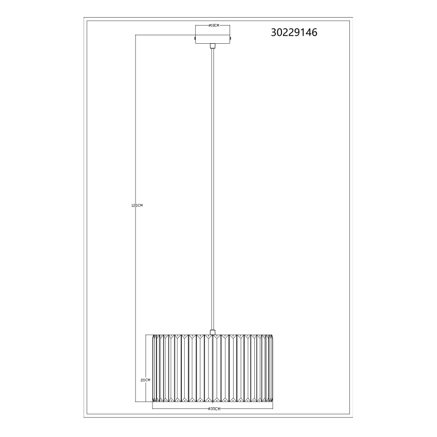 Globo - Hanglamp aan een koord 1xE27/60W/230V diameter 35 cm