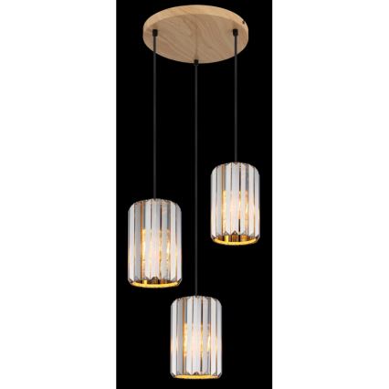 Globo - Hanglamp aan een koord 3xE27/60W/230V diameter 35 cm