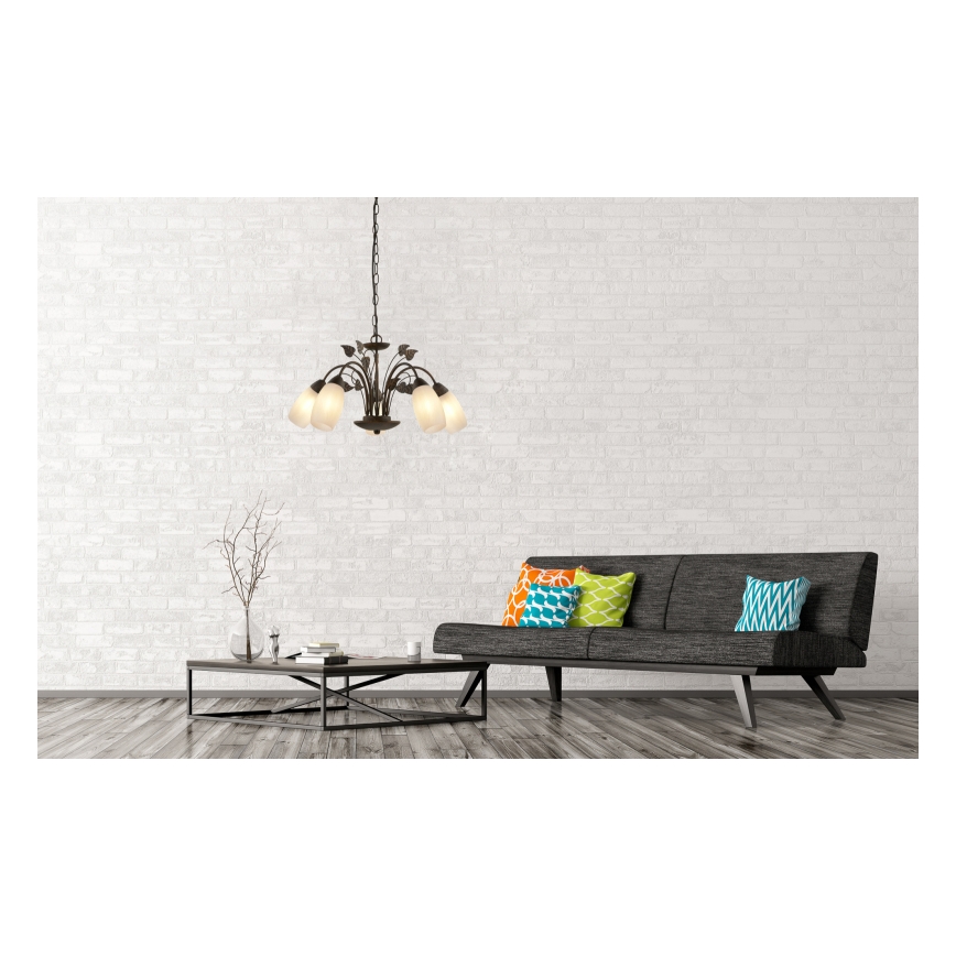 Globo - Hanglamp aan een ketting 5xE14/40W/230V