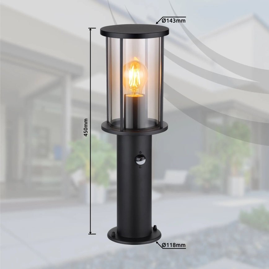 Globo - Sensorlamp voor buiten 1xE27/60W/230V IP54 45cm