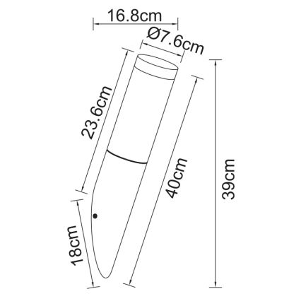 Globo - Buiten wandlamp 1xE27/60W/230V