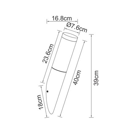 Globo - Wandlamp voor buiten met sensor 1xE27/15W/230V IP44