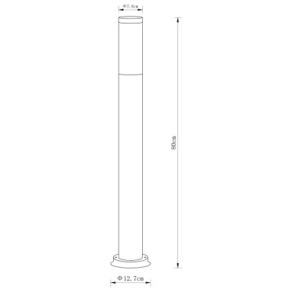 Globo - Buitenlamp 1xE27/60W/230V 80 cm IP44