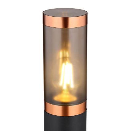 Globo - Buitenlamp 1xE27/23W/230V IP44 80 cm zwart/koper