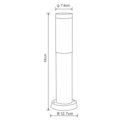 Globo - Buitenlamp 1xE27/60W/230V 45 cm IP44