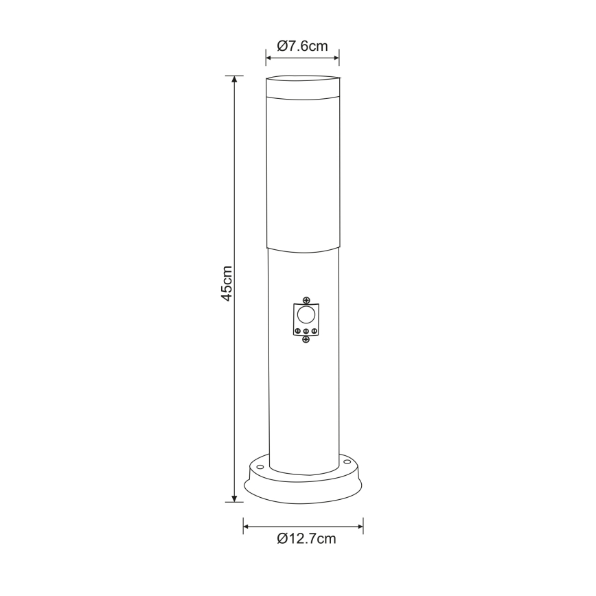 Globo - Buitenlamp met sensor 1xE27/15W/230V 45 cm IP44