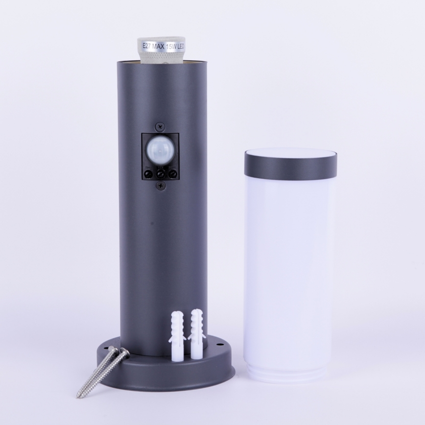 Globo - Buitenlamp met sensor 1xE27/15W/230V 45 cm IP44