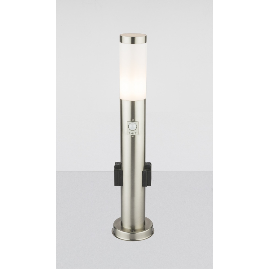 Globo - LED Buitenlamp met een sensor en 2 zásuvkami LED/9W/230V 60 cm IP44