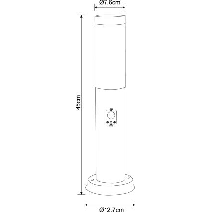 Globo - LED-buitenlamp met sensor 1xE27/8,8W/230V IP44