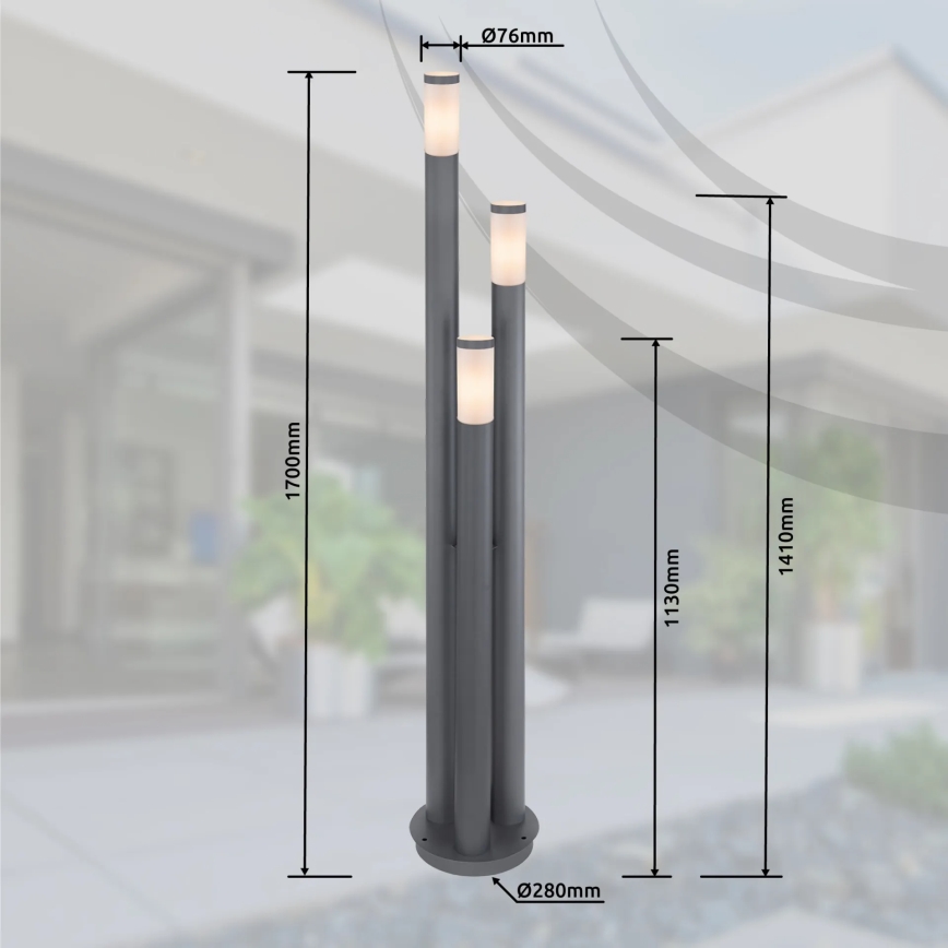 Globo - Buitenlamp 3xE27/23W/230V IP44