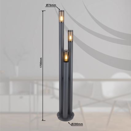 Globo - Buitenlamp 3xE27/23W/230V IP44