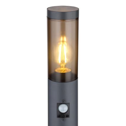 Globo - Sensorlamp voor buiten 1xE27/15W/230V IP44 110 cm zwart