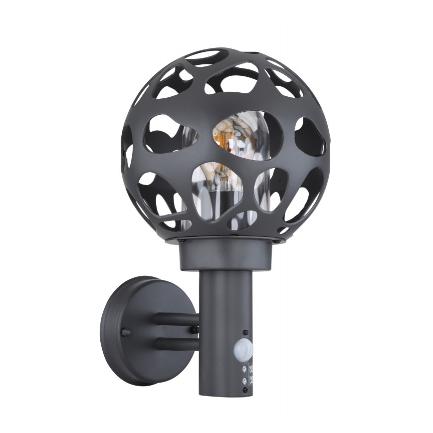 Globo - Wand Lamp voor Buiten met Sensor 1xE27/15W/230V IP44