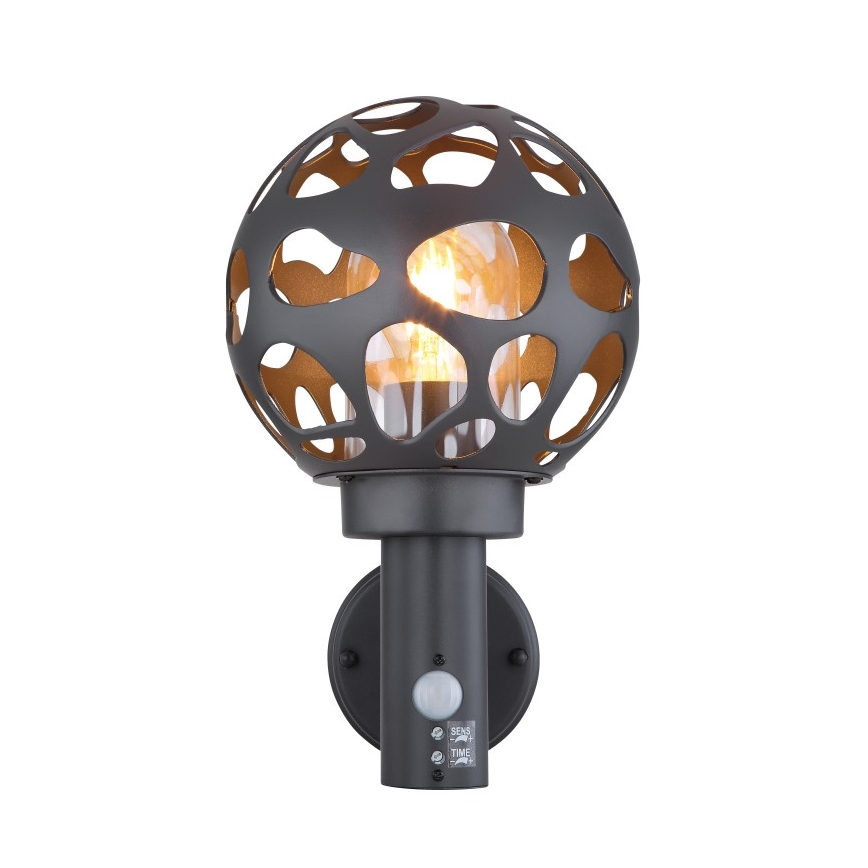 Globo - Wand Lamp voor Buiten met Sensor 1xE27/15W/230V IP44