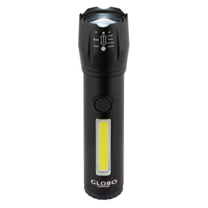 Globo - Oplaadbare LED-zaklamp LED/3W/5V + COB/3W 5500K 1200 mAh
