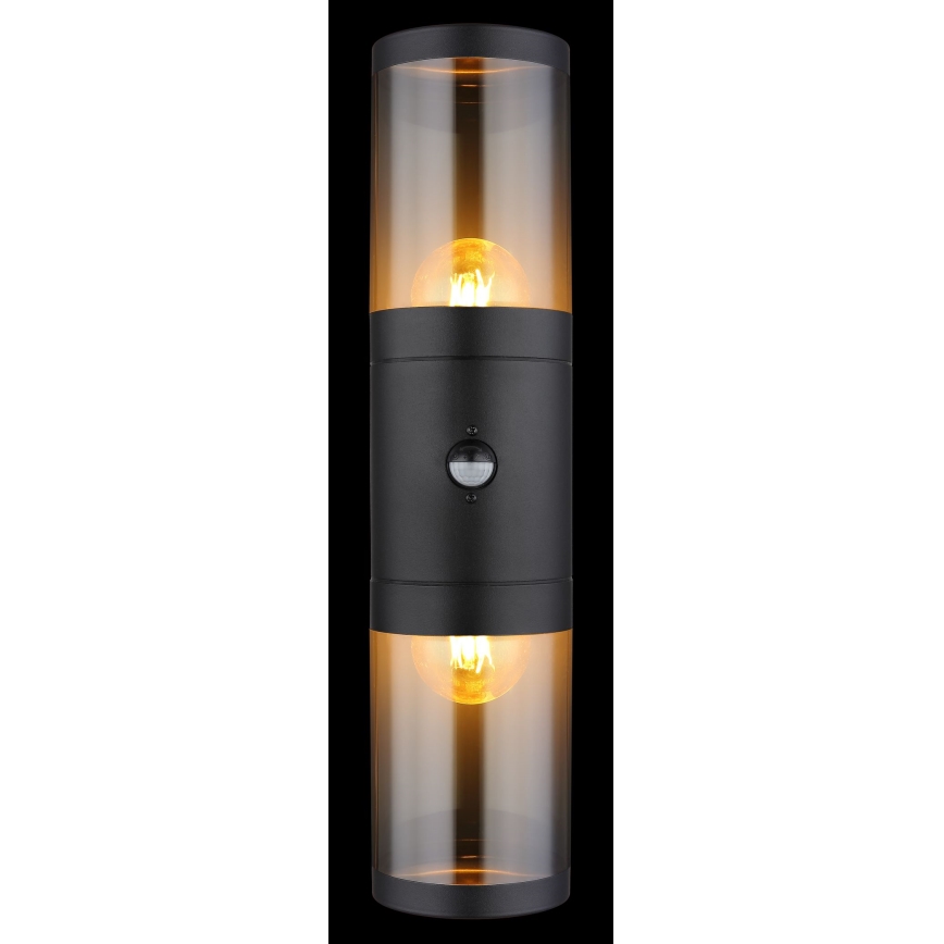 Globo wandlamp met sensor 2xE27/40W/230V IP44