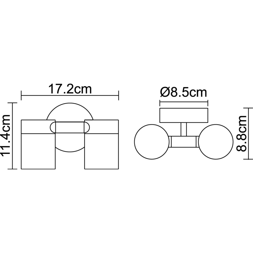 Globo 3207-2L - LED Buitenlamp STYLE 2xGU10/5W/230V IP44