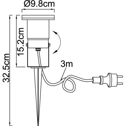 Globo - Buitenlamp 1x GU10 / 35W / 230V IP65