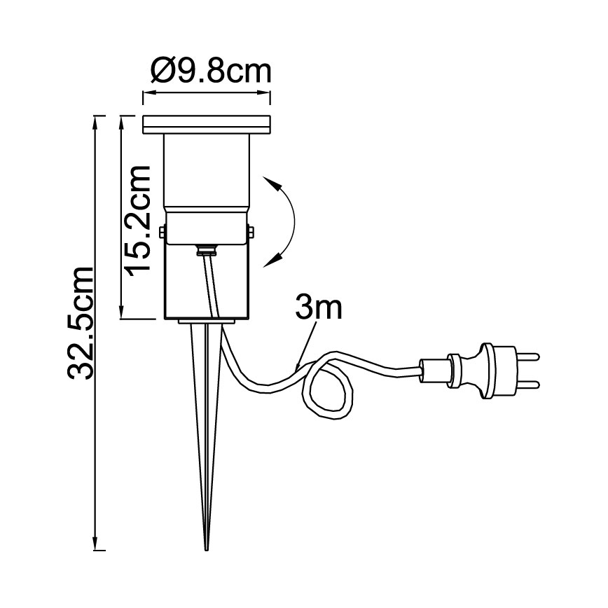 Globo - Buitenlamp 1x GU10 / 35W / 230V IP65