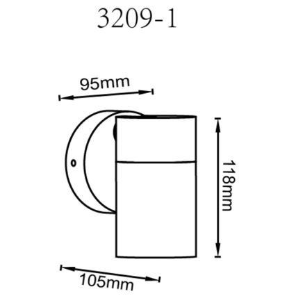 Globo - Wandspot 1xGU10/35W/230V