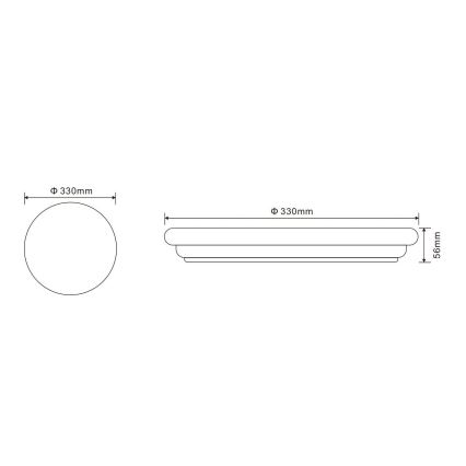 Globo - LED Plafondverlichting voor buiten 1xLED/24W/230V IP54