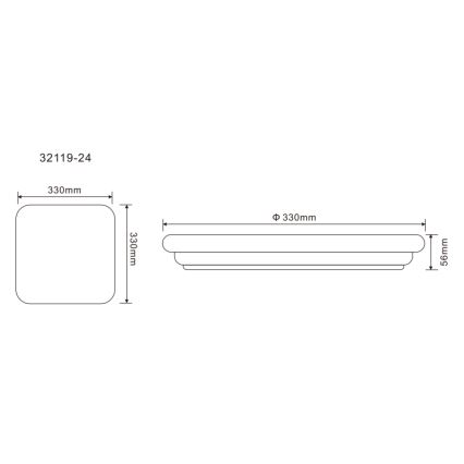 Globo - LED Plafondlamp voor buiten LED/24W/230V IP54