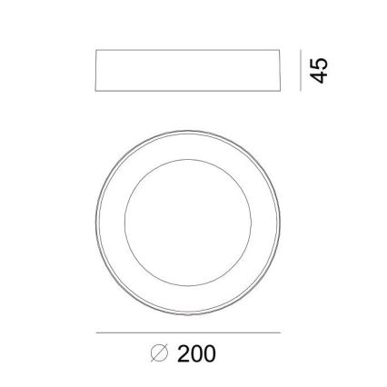 Globo - LED Plafond Lamp voor Buiten LED/12W/230V IP54