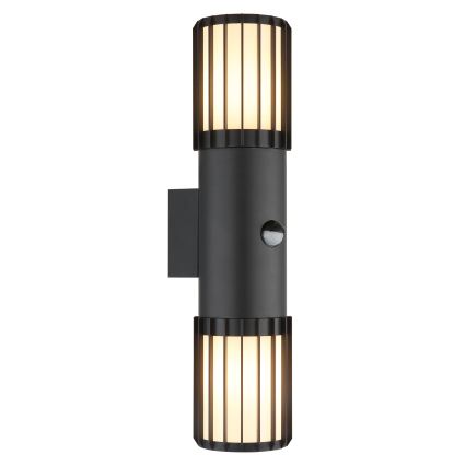 Globo - Buitenwandlamp met sensor 2xE27/15W/230V IP54