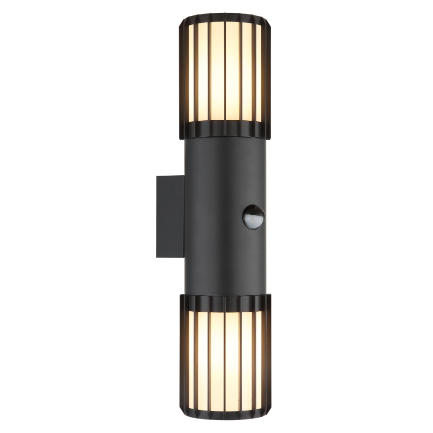Globo - Buitenwandlamp met sensor 2xE27/15W/230V IP54