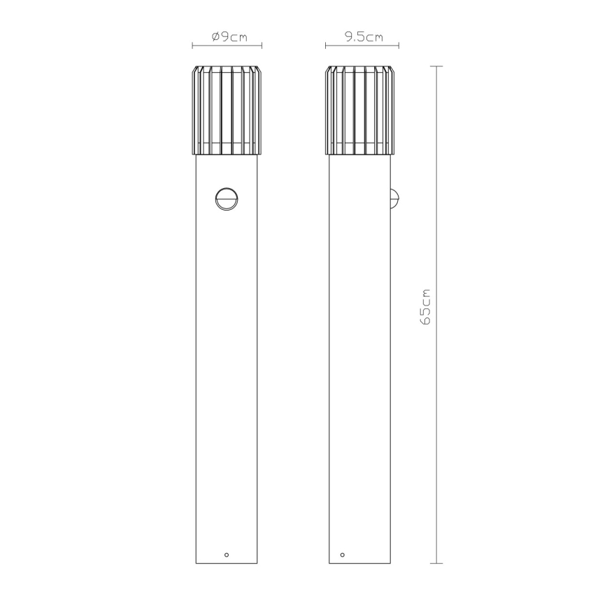 Globo - Buitenlamp met bewegingssensor 1xE27/15W/230V IP54 65 cm