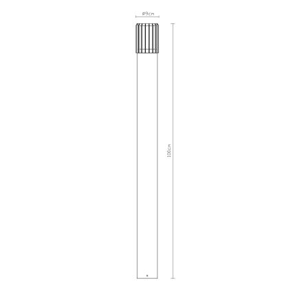 Globo - Buitenlamp 1xE27/15W/230V IP54 100 cm
