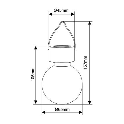 Globo 33056 - Solar lamp 1xLED/0,06W/3,2V IP44 400 mAh
