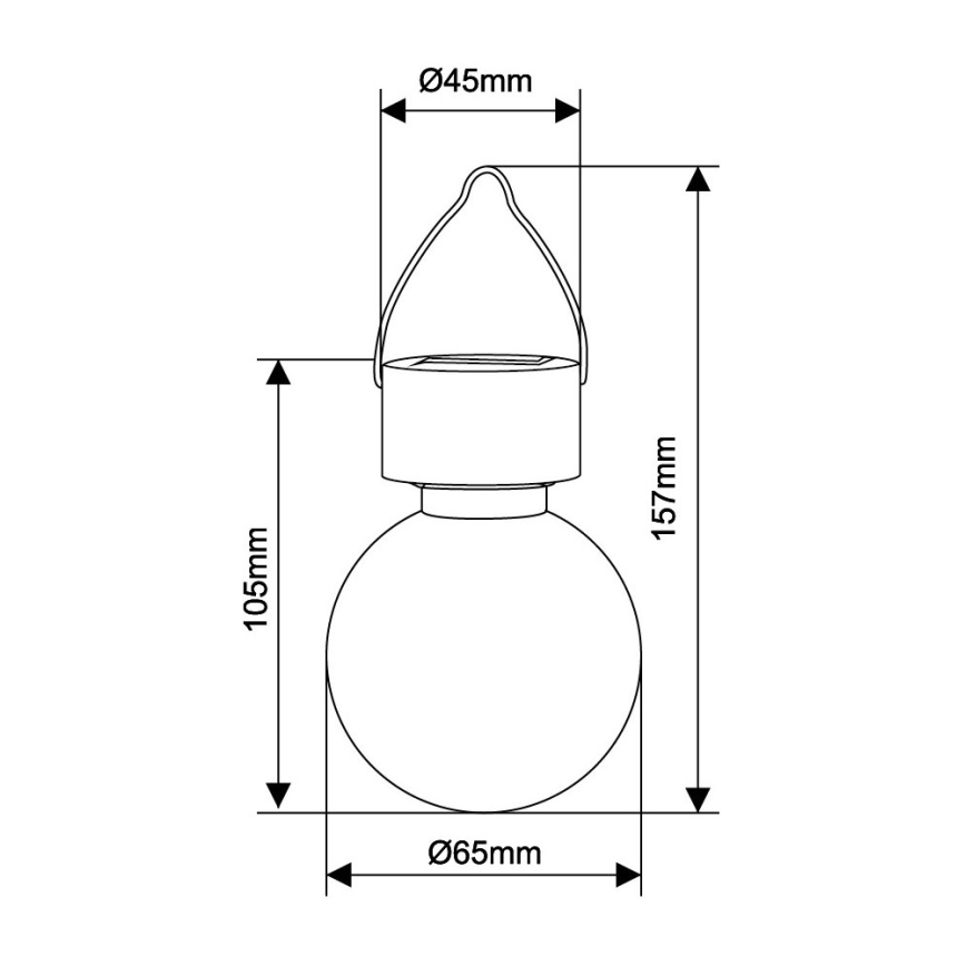 Globo - LED Solar lamp LED/0,05W/1,2V IP44