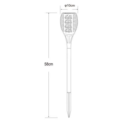 Globo - LED Solar lamp 36xLED/0,1W/1,2V IP44