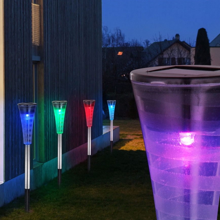 Globo 33079-5 - SET 5x Solar lamp RGB-LED/0,06W/3,2V IP44