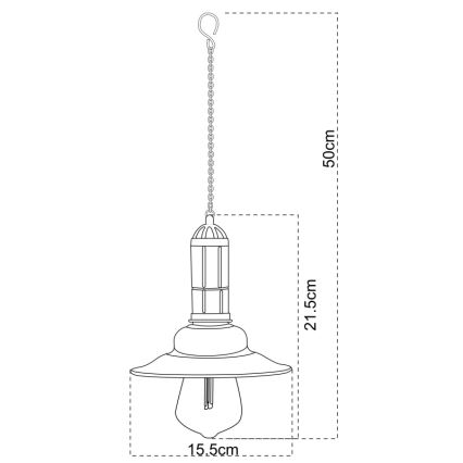 Globo - LED Solar kroonluchter aan een ketting LED/0,06W/1,2V IP44