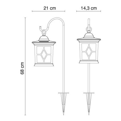 Globo - LED Solar lamp LED/0,06W IP44