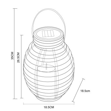 Globo - LED Solar lamp LED/0,06W/3,2V IP44 200 mAh rotan