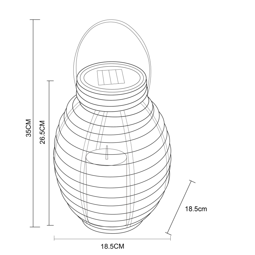Globo - LED Solar lamp LED/0,06W/3,2V IP44 200 mAh rotan
