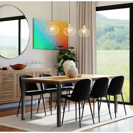 Globo - Hanglamp met kabelophanging 3xE27/40W/230V beige