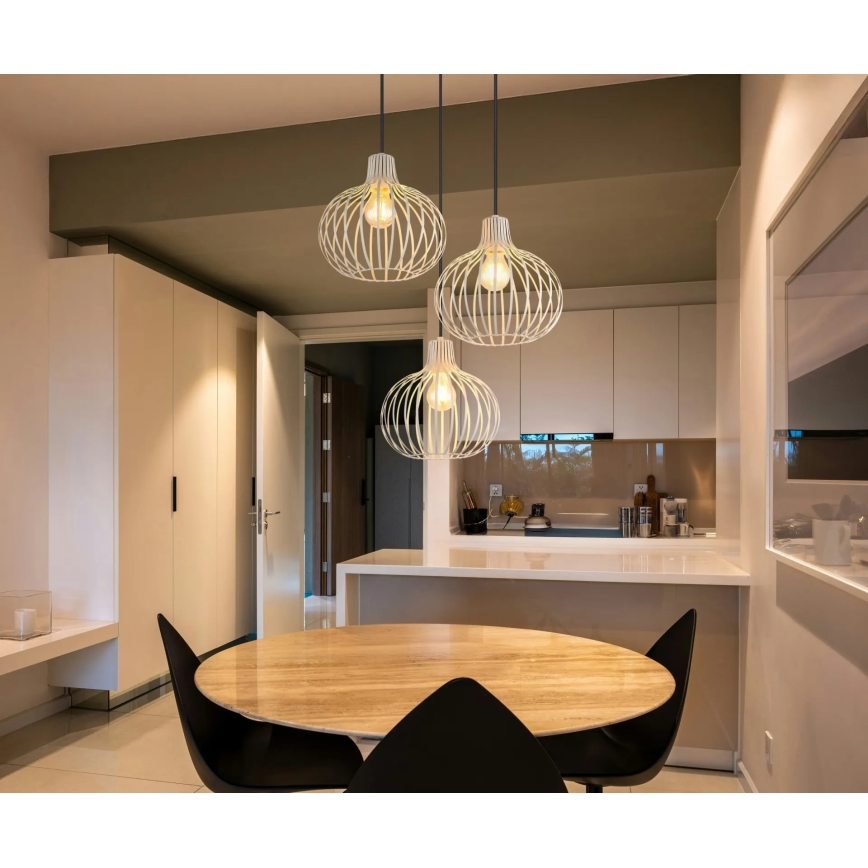 Globo - Hanglamp aan kabel 3xE27/40W/230V beige
