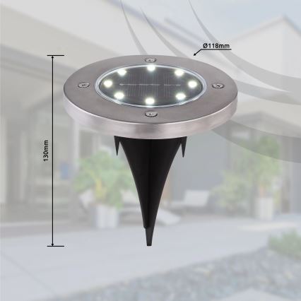 Globo - SET van 4x LED Zonne-energie lamp LED/0,1W/3V IP44 300 mAh
