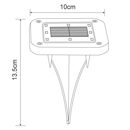 Globo - SET 2x LED Solar lamp LED/0,8W/1,2V IP44 300 mAh