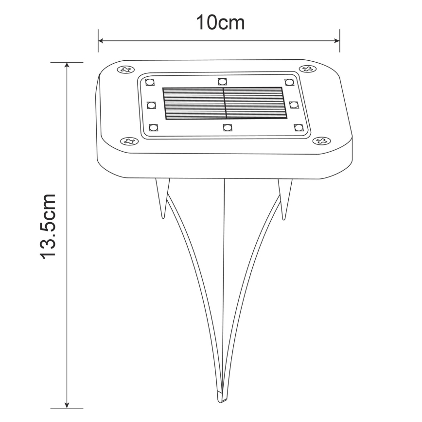 Globo - SET 2x LED Solar lamp LED/0,8W/1,2V IP44 300 mAh